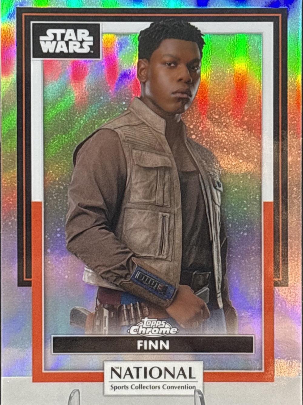 Topps Star Wars Chrome Finn Trading Card - Nationals LE Print Holo Foil